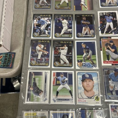 Cheap Sneaks Footwear/Sports Cards Baseball Card Tampa Bay Rays 81 Card Lot (9 Binder Pages) 2022-2024 Topps/Chrome/Bow