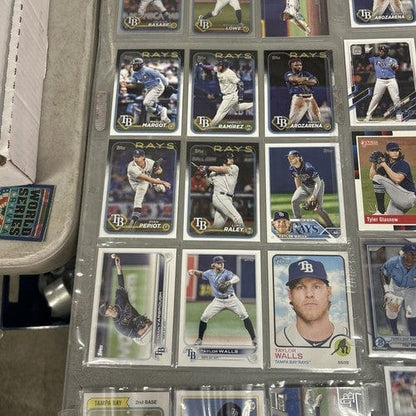 Cheap Sneaks Footwear/Sports Cards Baseball Card Tampa Bay Rays 81 Card Lot (9 Binder Pages) 2022-2024 Topps/Chrome/Bow