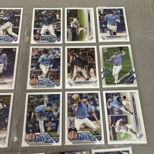 Cheap Sneaks Footwear/Sports Cards Baseball Card Tampa Bay Rays 81 Card Lot (9 Binder Pages) 2022-2024 Topps/Chrome/Bow