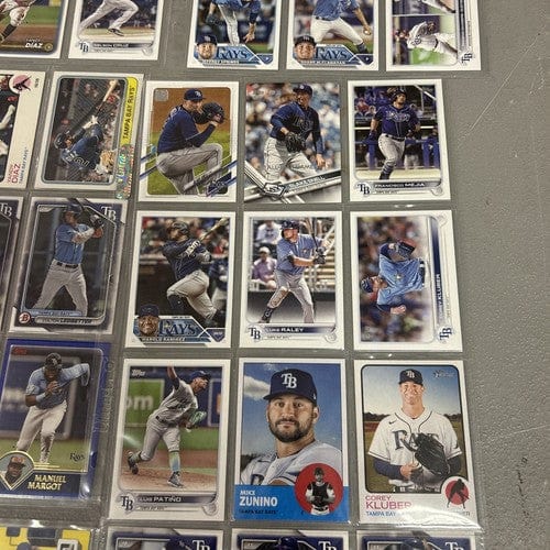 Cheap Sneaks Footwear/Sports Cards Baseball Card Tampa Bay Rays 81 Card Lot (9 Binder Pages) 2022-2024 Topps/Chrome/Bow
