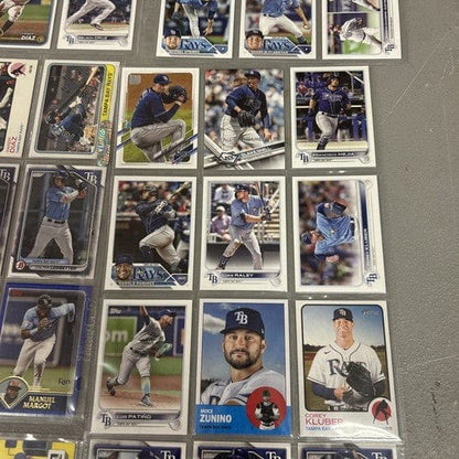 Cheap Sneaks Footwear/Sports Cards Baseball Card Tampa Bay Rays 81 Card Lot (9 Binder Pages) 2022-2024 Topps/Chrome/Bow