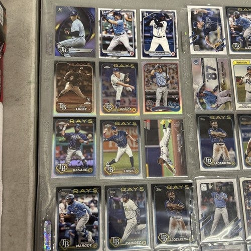 Cheap Sneaks Footwear/Sports Cards Baseball Card Tampa Bay Rays 81 Card Lot (9 Binder Pages) 2022-2024 Topps/Chrome/Bow