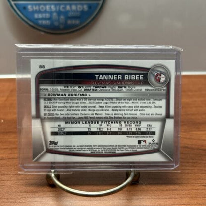 Cheap Sneaks Footwear/Sports Cards Baseball Card Tanner Bibee Bowman Chrome #88 (RC) Cleveland Guardians