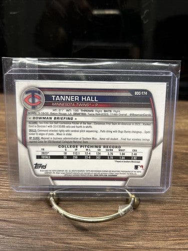 Cheap Sneaks Footwear/Sports Cards Baseball Card Tanner Hall 2023 Bowman Draft 1st Chrome Base Minnesota Twins #BDC-174