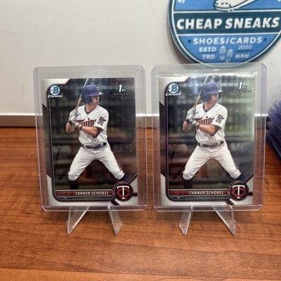Cheap Sneaks Footwear/Sports Cards Baseball Card Tanner Schobel Lot (2) 2023 Bowman 1st Chrome  Draft Minesota Twins BD