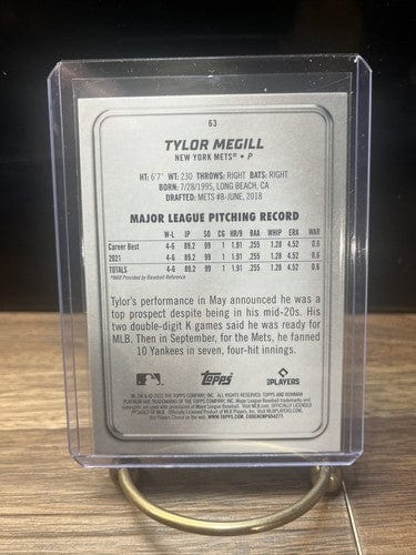 Cheap Sneaks Footwear/Sports Cards Baseball Card Taylor Megill (RC) 2022 Bowman Platinum Rookie Card #63 Mets