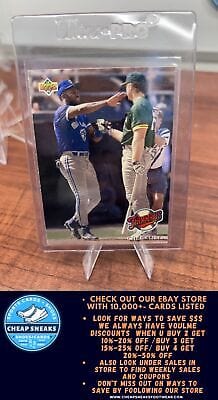 Cheap Sneaks Footwear/Sports Cards Baseball Card Teammates Checklist (Joe Carter / Mark McGwire)  1993 Upper Deck #4 At