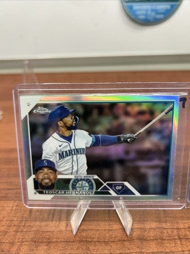 Cheap Sneaks Footwear/Sports Cards Baseball Card Teoscar Hernandez 2023 Topps Chrome B Silver Refractor #63+ Bonus Card