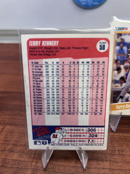 Cheap Sneaks Footwear/Sports Cards Baseball Card Terry Kennedy 1990 Fleer #58 San Francisco Giants