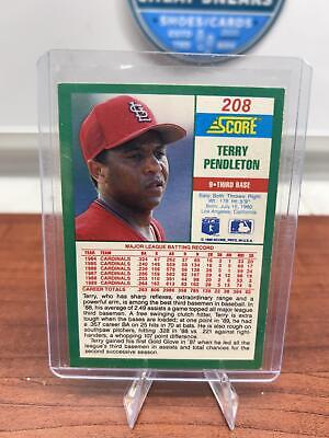 Cheap Sneaks Footwear/Sports Cards Baseball Card Terry Pendleton 1990 Score #208 St. Louis Cardinals