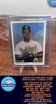 Cheap Sneaks Footwear/Sports Cards Baseball Card Terry Steinbach 1990 Score #693b Oakland Athletics