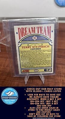 Cheap Sneaks Footwear/Sports Cards Baseball Card Terry Steinbach 1990 Score #693b Oakland Athletics