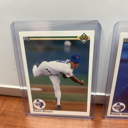Cheap Sneaks Footwear/Sports Cards Baseball Card Texas Rangers Lot(4)1990 Upper Deck Pitchers Nolan Ryan,K.Brown,B.Witt