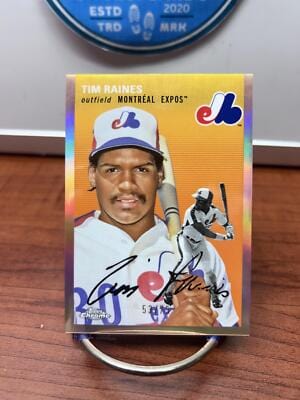 Cheap Sneaks Footwear/Sports Cards Baseball Card Tim Raines 2023 Topps Chrome Platinum Anniversary Refractor #428 Expos