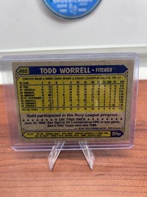 Cheap Sneaks Footwear/Sports Cards Baseball Card Todd Worrell 1987 Topps #465 St. Louis Cardinals