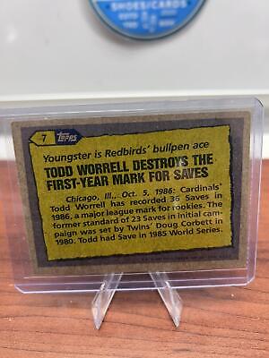 Cheap Sneaks Footwear/Sports Cards Baseball Card Todd Worrell 1987 Topps #7 St. Louis Cardinals