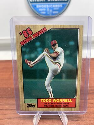 Cheap Sneaks Footwear/Sports Cards Baseball Card Todd Worrell 1987 Topps #7 St. Louis Cardinals