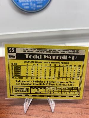 Cheap Sneaks Footwear/Sports Cards Baseball Card Todd Worrell 1990 Topps #95 St. Louis Cardinals