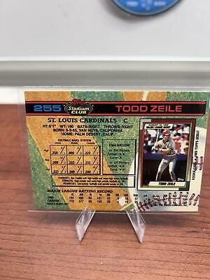 Cheap Sneaks Footwear/Sports Cards Baseball Card Todd Zeile 1991 Stadium Club #255 St. Louis Cardinals