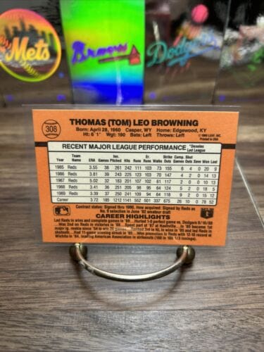 Cheap Sneaks Footwear/Sports Cards Baseball Card Tom Browning 1990 Donruss #308 Cincinnati Reds