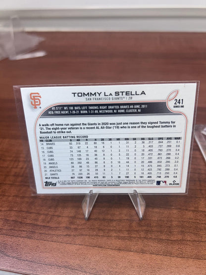 Cheap Sneaks Footwear/Sports Cards Baseball Card Tommy La Stella 2022 Topps #241 San Francisco Giants