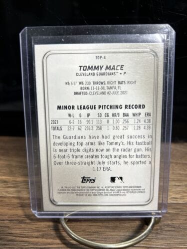 Cheap Sneaks Footwear/Sports Cards Baseball Card Tommy Mace 2022 Bowman Platinum Ice Foil Parallel Cleveland Guardians