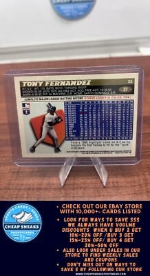 Cheap Sneaks Footwear/Sports Cards Baseball Card Tony Fernandez 1996 Topps #27 New York Yankees