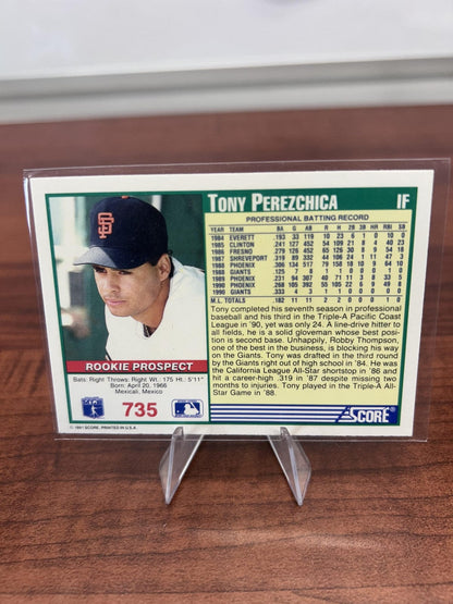 Cheap Sneaks Footwear/Sports Cards Baseball Card Tony Perezchica 1991 Score #735 San Francisco Giants