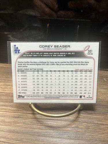 Cheap Sneaks Footwear/Sports Cards Baseball Card Topps Baseball 2022 Series 1 MLB Corey Seager LA Dodgers #301