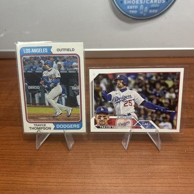 Cheap Sneaks Footwear/Sports Cards Baseball Card Trayce Thompson 2023 Topps Heritage #186 Los Angeles Dodgers