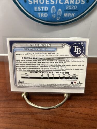Cheap Sneaks Footwear/Sports Cards Baseball Card Tre' Morgan 2024 Bowman BP-126 Prospects Tampa Bay Rays Baseball Card