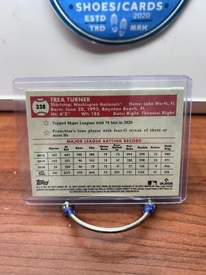 Cheap Sneaks Footwear/Sports Cards Baseball Card Trea Turner 2021 Topps Chrome Platinum Anniversary #338 Washington Nat