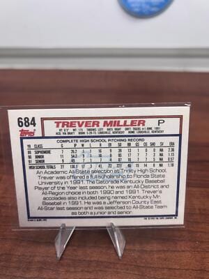 Cheap Sneaks Footwear/Sports Cards Baseball Card Trever Miller RC 1992 Topps #684 Detroit Tigers