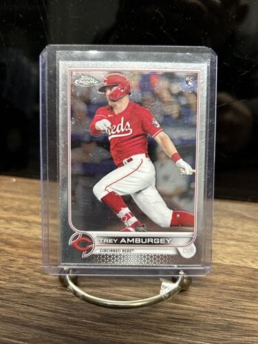 Cheap Sneaks Footwear/Sports Cards Baseball Card Trey Amburgey 2022 Topps Chrome Cincinnati Reds Rookie Baseball Card #