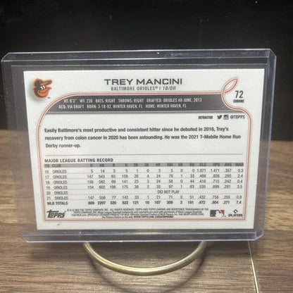 Cheap Sneaks Footwear/Sports Cards Baseball Card Trey Mancini 2022 Topps Chrome #72 Refractor Baltimore Orioles