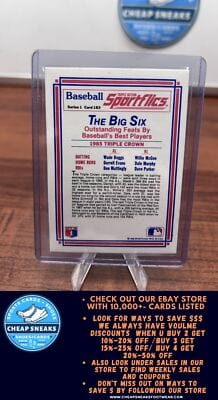 Cheap Sneaks Footwear/Sports Cards Baseball Card Triple Crown(Boggs/Evans/Mattingly/McGee/Murphy/Parker)86 Sportflics#1