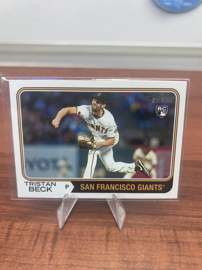 Cheap Sneaks Footwear/Sports Cards Baseball Card Tristan Beck RC 2023 Topps Heritage #683 San Francisco Giants