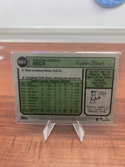 Cheap Sneaks Footwear/Sports Cards Baseball Card Tristan Beck RC 2023 Topps Heritage #683 San Francisco Giants