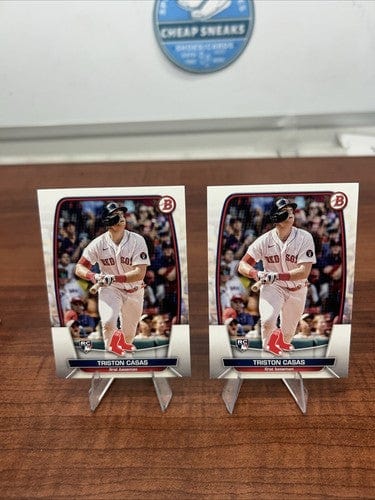 Cheap Sneaks Footwear/Sports Cards Baseball Card Triston Casas (RC) 2023 Bowman Baseball Card #2 Boston Red Sox + Bonus