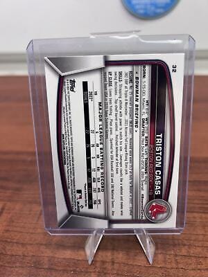 Cheap Sneaks Footwear/Sports Cards Baseball Card Triston Casas (RC) 2023 Bowman Chrome #32 Boston Red Sox