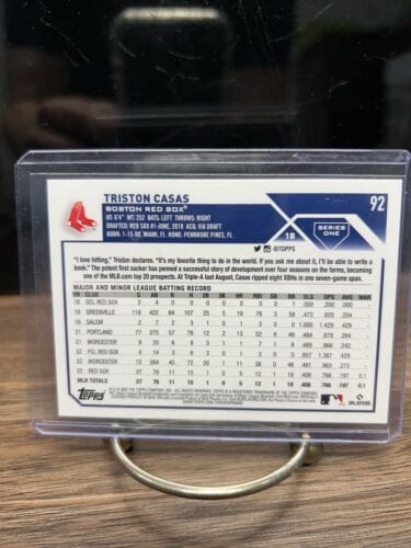 Cheap Sneaks Footwear/Sports Cards Baseball Card Triston Casas (RC) 2023 Topps Series 1 - #92  Boston Red Sox