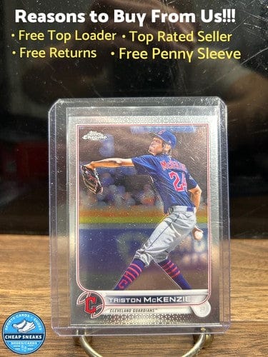 Cheap Sneaks Footwear/Sports Cards Baseball Card Triston Mckenzie 2022 Topps Chrome Cleveland Guardians Baseball Card#1