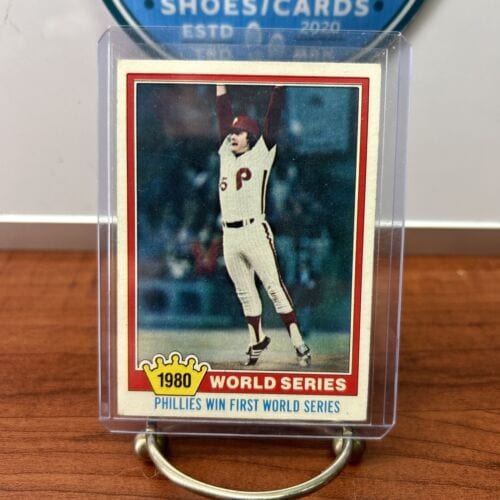 Cheap Sneaks Footwear/Sports Cards Baseball Card Tug McGraw 1981 Topps "PHILADELPHIA PHILLIES WIN FIRST WORLD SERIES" C
