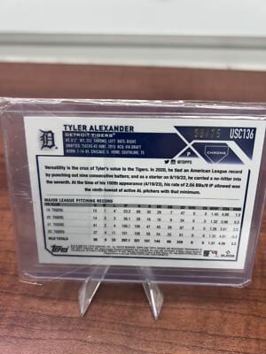 Cheap Sneaks Footwear/Sports Cards Baseball Card Tyler Alexander SN 2023 Topps Chrome Yellow Mini Diamond #USC136Tigers