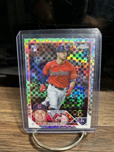 Cheap Sneaks Footwear/Sports Cards Baseball Card Tyler Freeman 2023 Topps Chrome X-Factor Refractor Cleveland Guardians