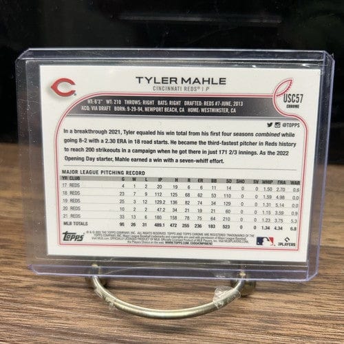 Cheap Sneaks Footwear/Sports Cards Baseball Card Tyler Mahle 2022 Topps Chrome Cincinnati Reds Baseball Card #USC57