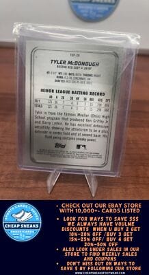 Cheap Sneaks Footwear/Sports Cards Baseball Card Tyler McDonough 2022 Bowman Platinum Top Prospects #TOP-29 Boston Red