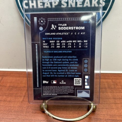 Cheap Sneaks Footwear/Sports Cards Baseball Card Tyler Soderstrom AI Chrome Rookie RC 2024 Bowman Card #BAI-4 Oakland A