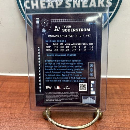 Cheap Sneaks Footwear/Sports Cards Baseball Card Tyler Soderstrom AI Chrome Rookie RC 2024 Bowman Card #BAI-4 Oakland A