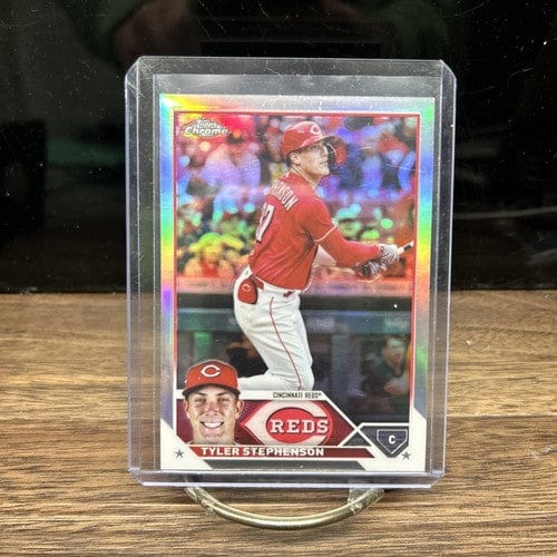 Cheap Sneaks Footwear/Sports Cards Baseball Card Tyler Stephenson 2023 Topps Chrome  Silver Refractor Cincinnati Reds #
